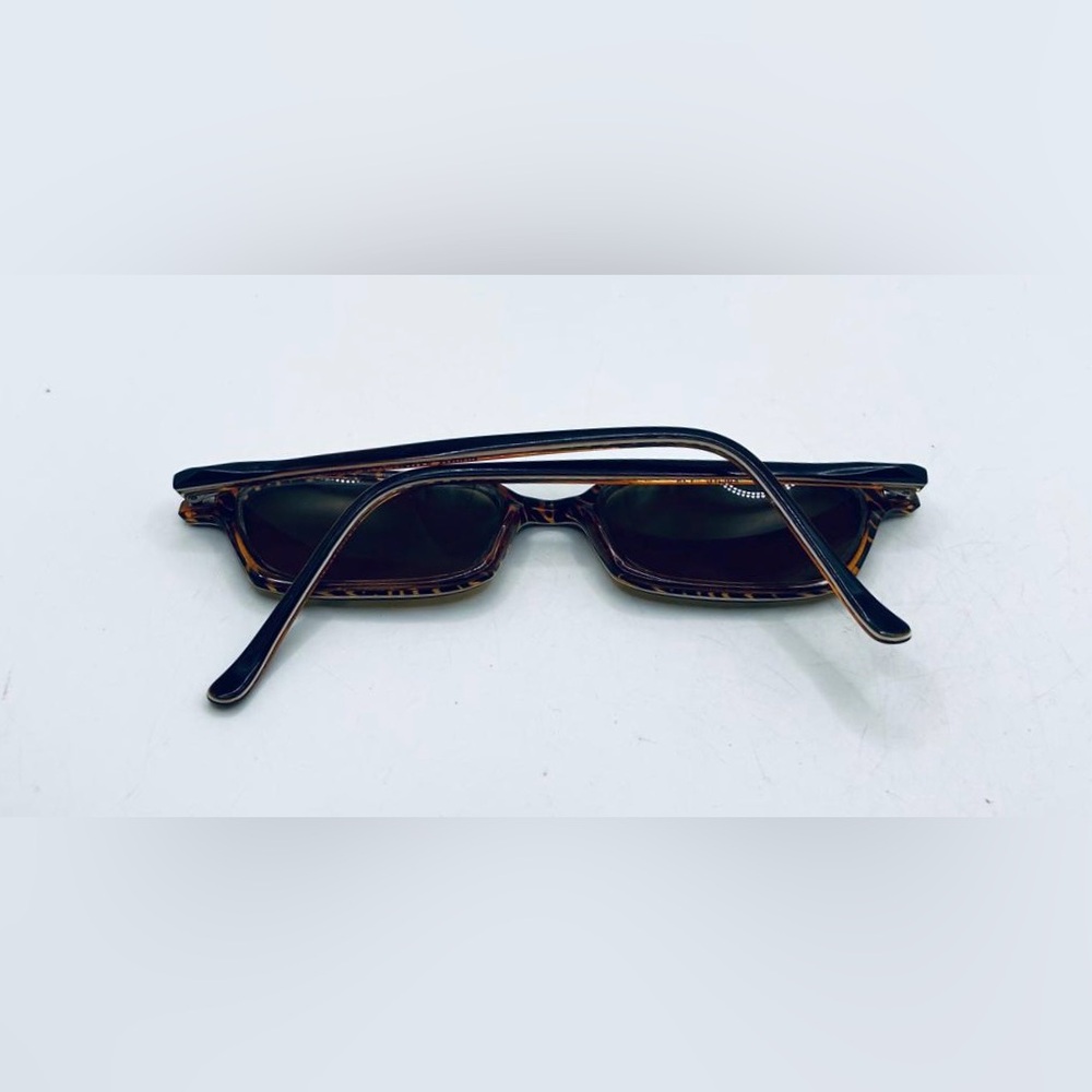 Norma Kamali 7178 Safari Brown Rectangular Sunglasses Frames Only - Picture 4 of 8